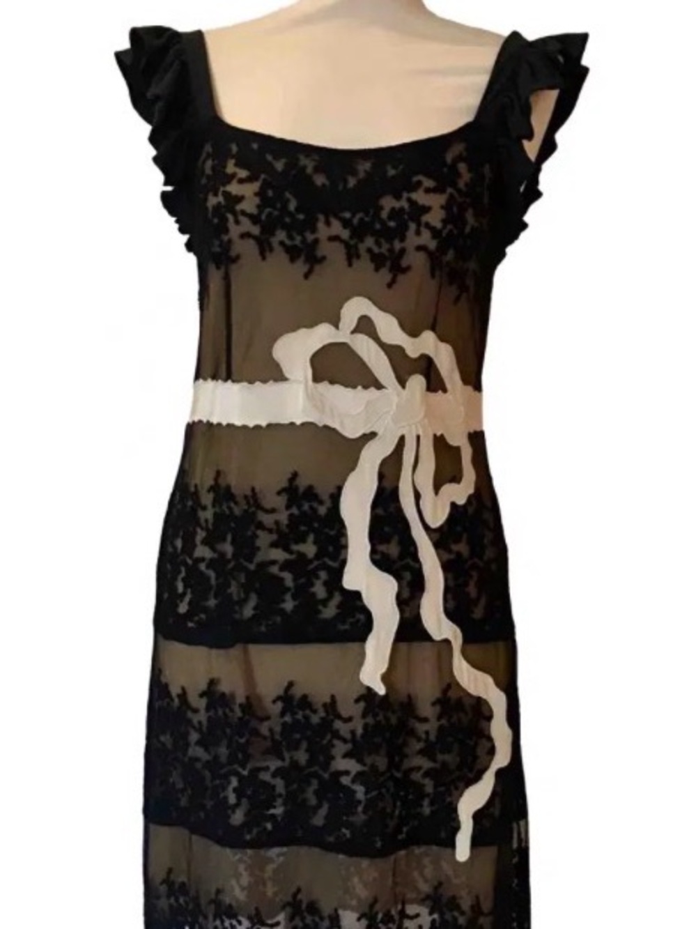 Vintage VALENTINO Silk Lace Dress